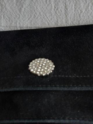 Bolso clutch negro terciopelo