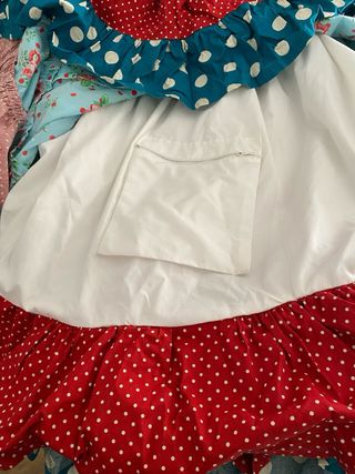 Traje Flamenca Rosa-Turquesa