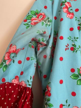 Traje Flamenca Rosa-Turquesa