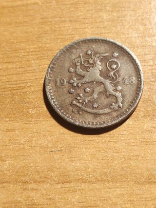 Moneta 1 Markka Finlandese 1948