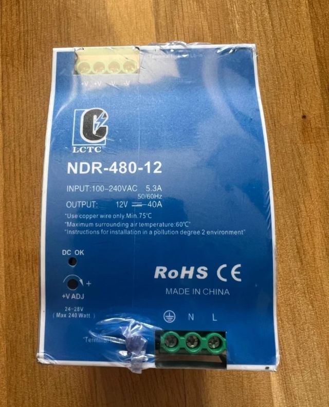 Fuente alimentación NDR-480-12 12V 40A