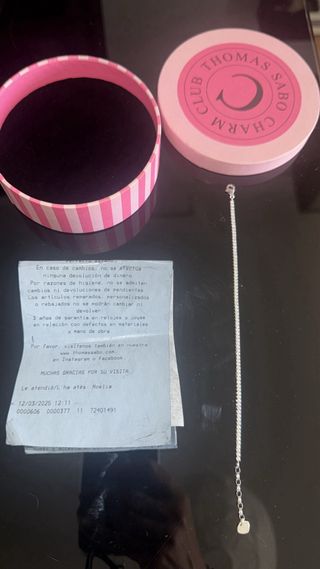 Pulsera Thomas Sabo plata con circonitas, nueva