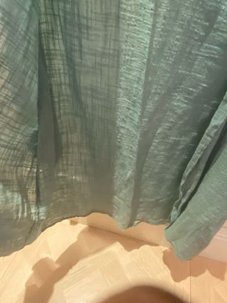 Chaqueta kimono lino verde - Talla única