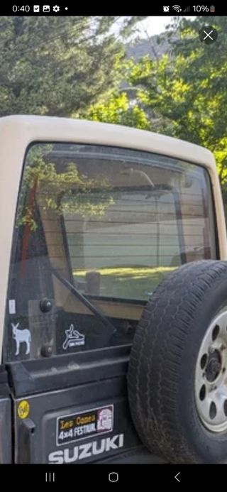Luna trasera Suzuki Samurai