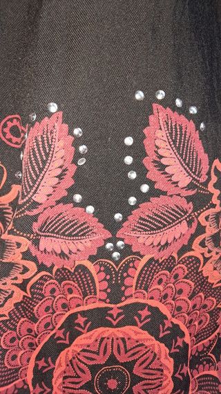 Camisa Desigual negra y roja - Talla L equ 46