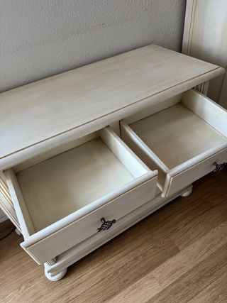 Cómoda blanca madera maciza