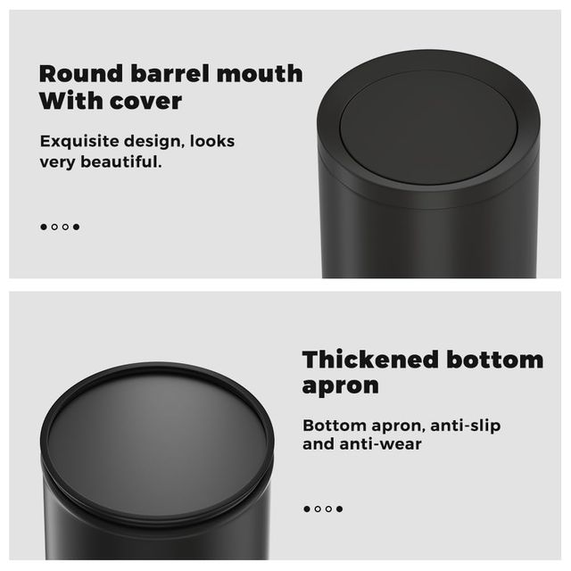 Elevar el cubo de basura, 12 L, metal