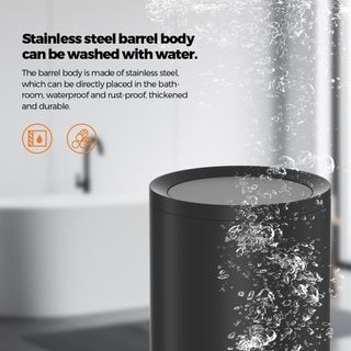 Elevar el cubo de basura, 12 L, metal