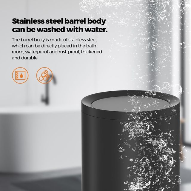 Elevar el cubo de basura, 12 L, metal