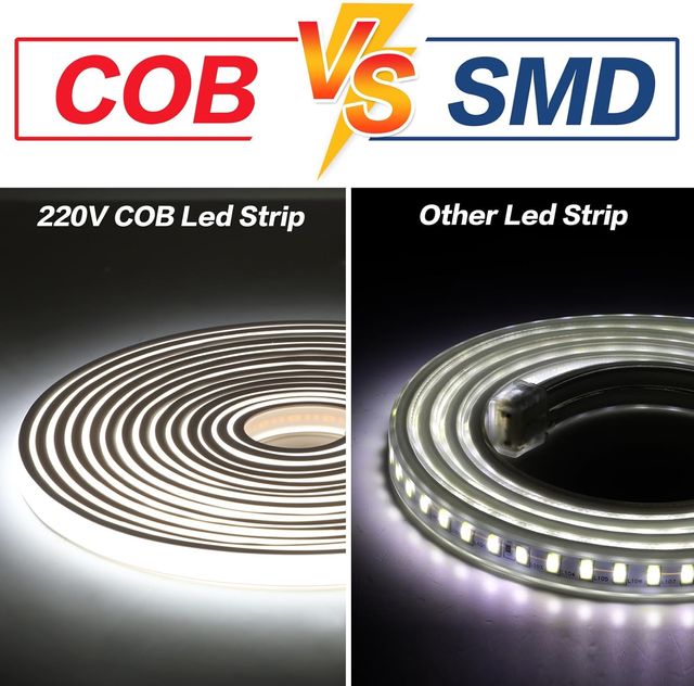 Tira LED COB 220V 230V Conexión Directa 1M Blanco 