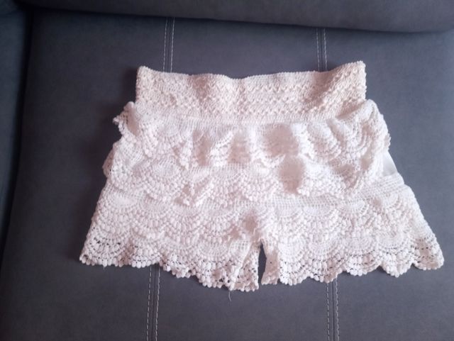 Shorts crochet blancos