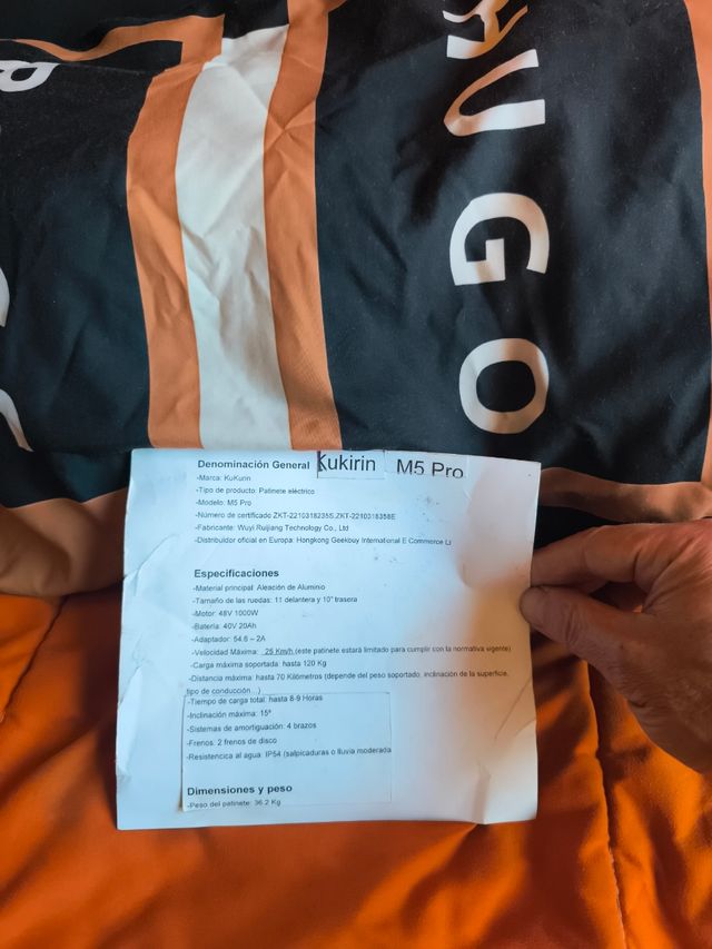 Patinete eléctrico KUKII M5 Pro
Solo hoy con todo.