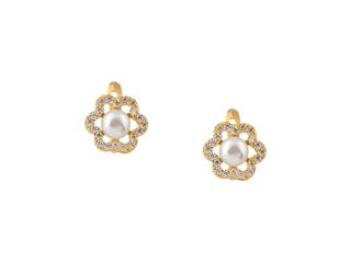 pendientes oro 18k con piedra con circonita