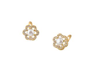 pendientes oro 18k con piedra con circonita