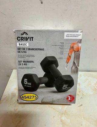 2 mancuernas de 5kg