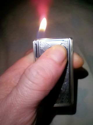 ENCENDEDOR ELÉCTRICO WIN. CHAPADO PLATA. VINTAGE