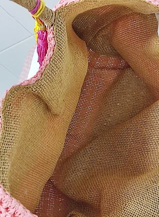 Bolsa playa - Rosa y marrón claro 