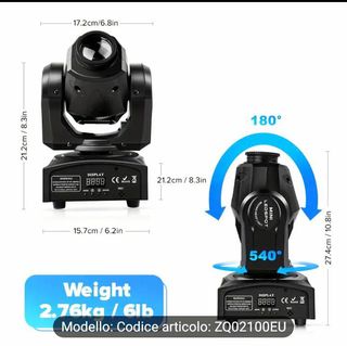 Testa mobile 150 Watt DJ Animazione