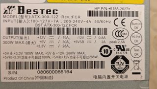 Alimentatore PC Desktop Bestec 300w Model ATX-300