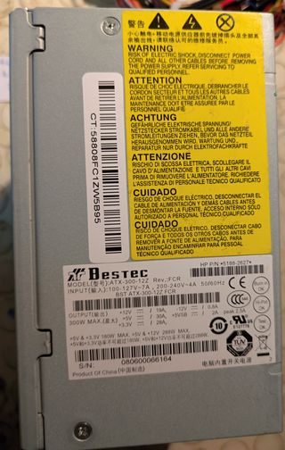 Alimentatore PC Desktop Bestec 300w Model ATX-300