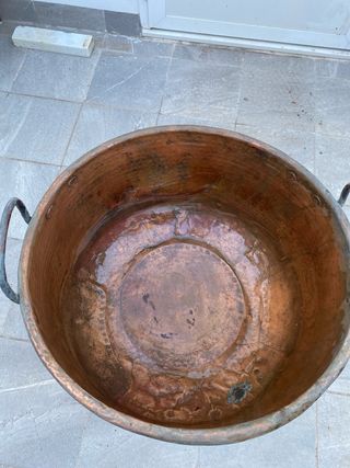 CALDERA COBRE antigua grande