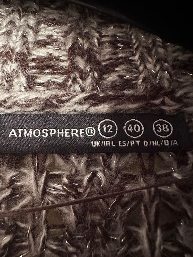  Cardigan 3/4 marrone e grigio