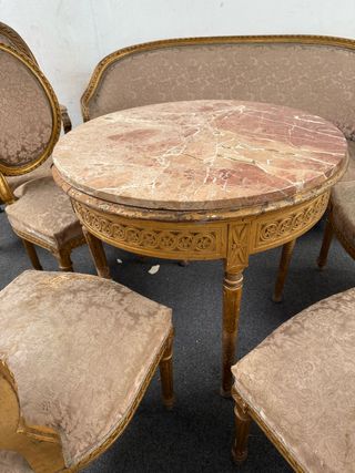 Conjunto de sillería estilo Luis XV,