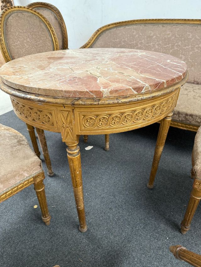 Conjunto de sillería estilo Luis XV,