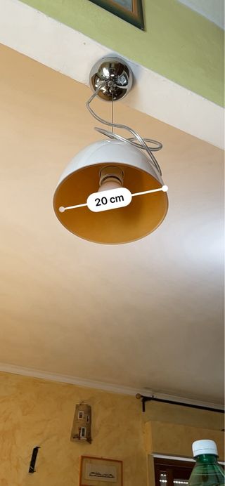 COPPIA Lampadari  moderno bianco e giallo