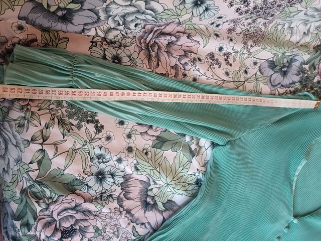 Blusa Zara plisada verde agua - Talla S