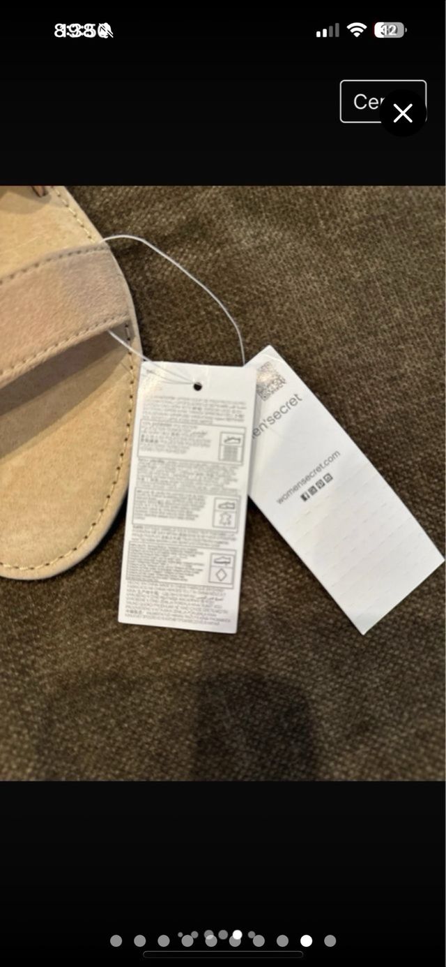 Sandalias beige piel