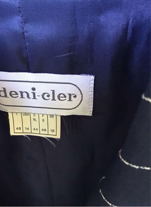 Completo giacca e gonna Deni Cler blu e bianco