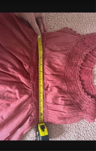 Vestido rosado midi boho