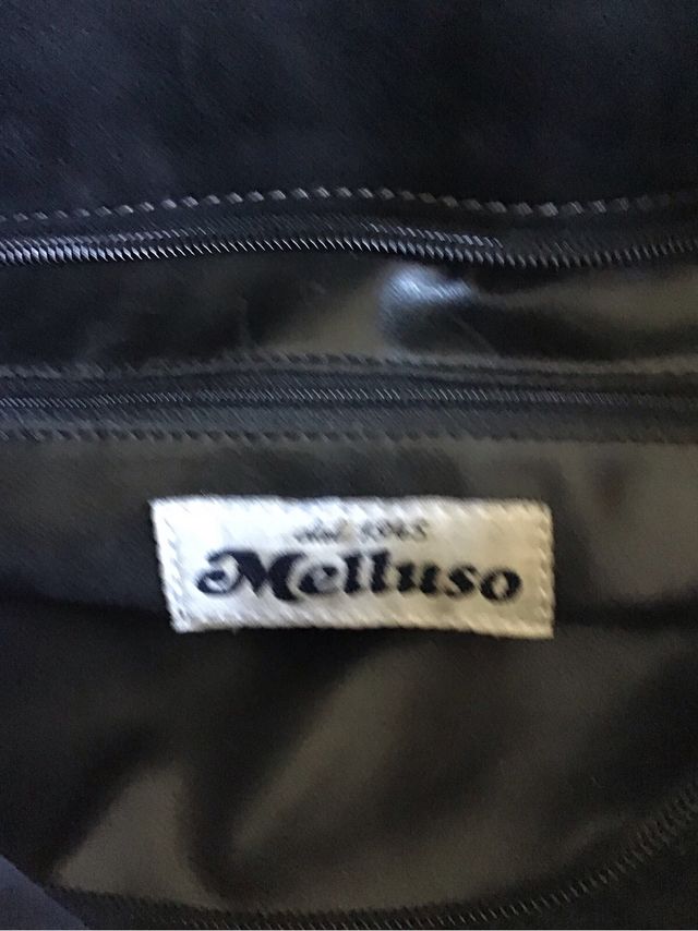 Borsa Melluso in pelle scamosciata nera grigio