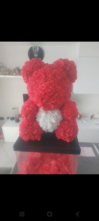 Orsetto rose rosse 35 cm