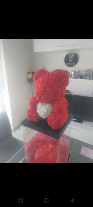 Orsetto rose rosse 35 cm
