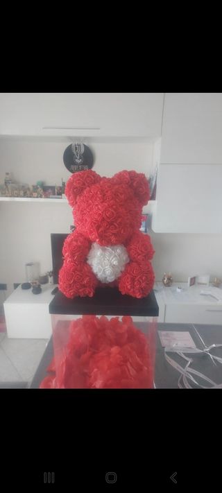 Orsetto rose rosse 35 cm