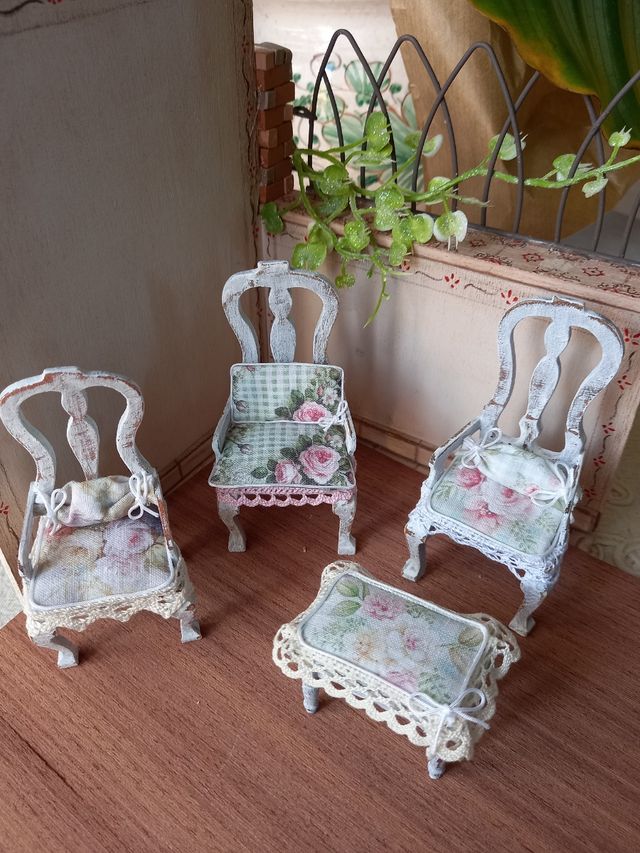 Mini sedia shabby chic - Dollhouse