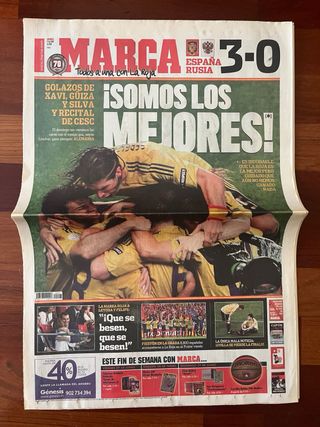 Lote. Periodicos, España Campeona del Mundo