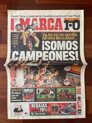 Lote. Periodicos, España Campeona del Mundo