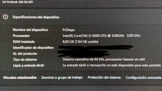 PC Sobremesa HP Prodesk 400 G6