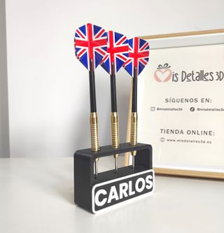 Expositor dardos de diana personalizado