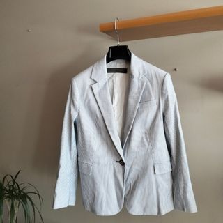 Chaqueta Zara rayas azul blanco