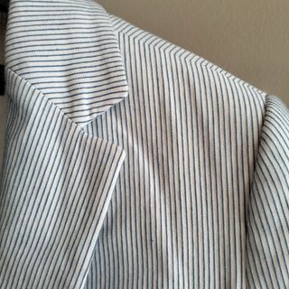 Chaqueta Zara rayas azul blanco