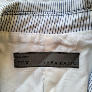 Chaqueta Zara rayas azul blanco
