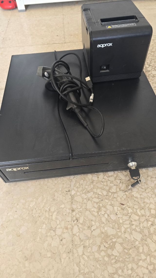 Pack Caja registradora ticket y lector