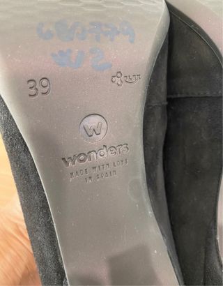 Salones negros tacón mujer T.39