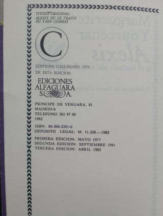 Alexis o el tratado del inútil combate