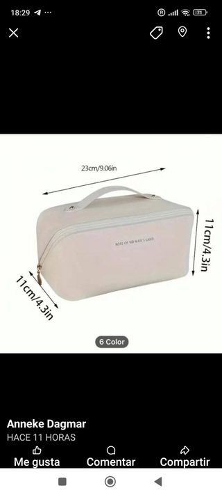 Neceser maquillaje beige