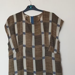 Vestido+Chaqueta - Talla 40- Beige/Marrón